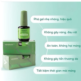 Nước phá gel Vinimay chính hãng cho dân làm móng (15ml)