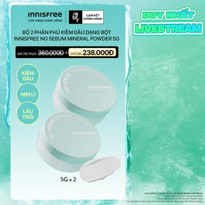 INNISFREE x Bộ 2 Phấn phủ kiềm dầu dạng bột innisfree No Sebum Mineral Powder 5g