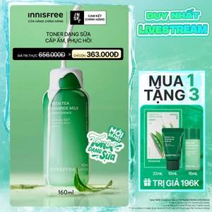 INNISFREE x Toner dạng sữa cấp ẩm, phục hồi INNISFREE Green Tea Ceramide Milk
