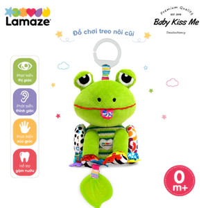 Đồ Chơi Treo Nôi Lamaze Jibber Jabber Jake Ếch Xanh Kích Thích Thị Giác Xúc Giác Thính Giác 0M+