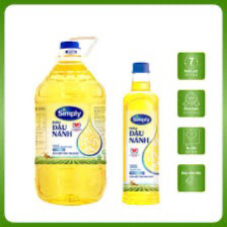 Dầu Simply đậu nành nguyên chất 1l,2l HSD 2025