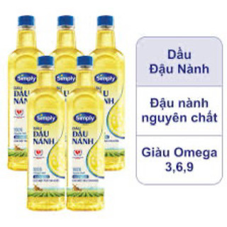 Dầu Simply đậu nành nguyên chất 1l,2l HSD 2025