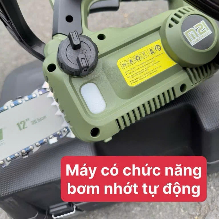 Thân Máy cưa xích pin 21V DEKTON M21-CX12PRO motor brushless lam 12inch (30.5cm) tra nhớt tự động