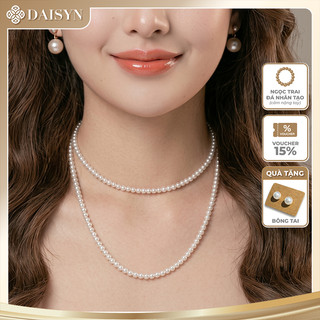 [ DAISYN ] N419 choker vòng cổ hạt Trai, dây chuyền hạt ngọc nhân tạo đá dây chuyền mang áo dài sợi hạt 4mm cho nữ