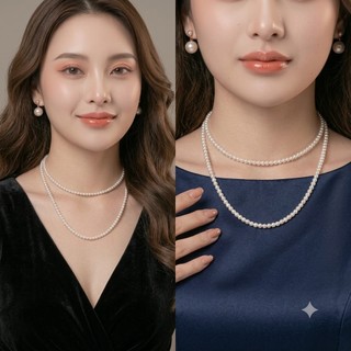 [ DAISYN ] N419 choker vòng cổ hạt Trai, dây chuyền hạt ngọc nhân tạo đá dây chuyền mang áo dài sợi hạt 4mm cho nữ
