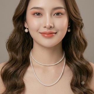 [ DAISYN ] N419 choker vòng cổ hạt Trai, dây chuyền hạt ngọc nhân tạo đá dây chuyền mang áo dài sợi hạt 4mm cho nữ