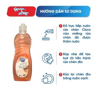 QÙA TẶNG Nước Rửa Chén Clara Hương Gừng Quế Tự Nhiên 400g NRCQG10, Nước Rửa Bát Sạch Nhanh Dầu Mỡ, Khử Mùi Tốt