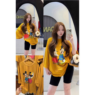 [Sẵn Hàng]•𝙆𝙞𝙣𝙜𝙨𝙝𝙤𝙥𝙗𝙚𝙖𝙪𝙩𝙮•Áo Phông Mickey Tay Lỡ Fom Rộng QC