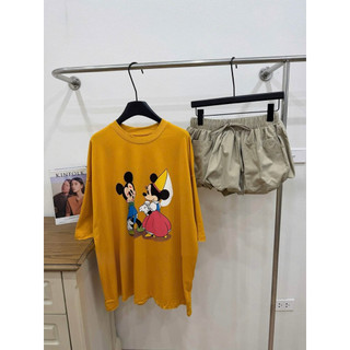 [Sẵn Hàng]•𝙆𝙞𝙣𝙜𝙨𝙝𝙤𝙥𝙗𝙚𝙖𝙪𝙩𝙮•Áo Phông Mickey Tay Lỡ Fom Rộng QC