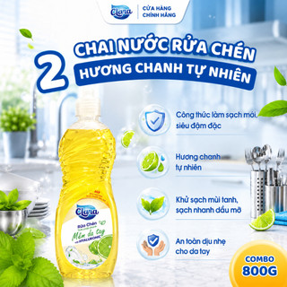 QUÀ TẶNG Nước Rửa Chén Clara Chanh Tự Nhiên 400g NRCC10, Nước Rửa Chén Sạch Nhanh Dầu Mỡ, Thơm Mát, Tiết Kiệm