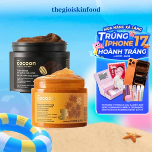 Tẩy Tế Bào Chết Body Chiết Xuất Cà Phê Dak Lak The Cocoon Dak Lak Coffee Polish 200ml ThegioiSikinfood