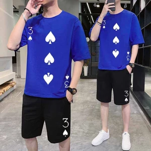 Sét bộ quần áo nam mặc nhà tập gym thể thao in FIGHT FOR YOUR tay ngắn kèm quần sọt đùi SSL