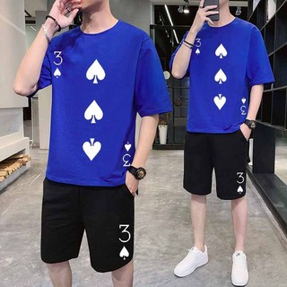 Sét bộ quần áo nam mặc nhà tập gym thể thao in FIGHT FOR YOUR tay ngắn kèm quần sọt đùi SSL