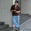 Quần Jeans Ống Rộng DINOMAN Bền Bỉ Đứng Form Ống Suông Hack Dáng Xếp Ly Chun Lưng Sau Co Giãn QDS011