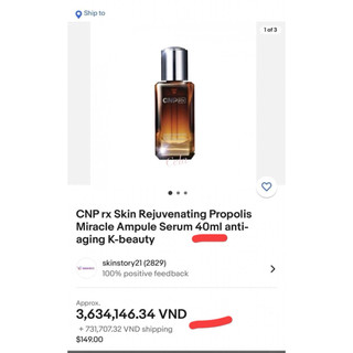 Combo 40 gói Serum keo ong CNP Skin Rejuvenating Propolis Miracle Ampule