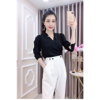 Quần dài nữ, quần baggy 4 cúc chất tuyết mưa mặc công sở đi học SSL