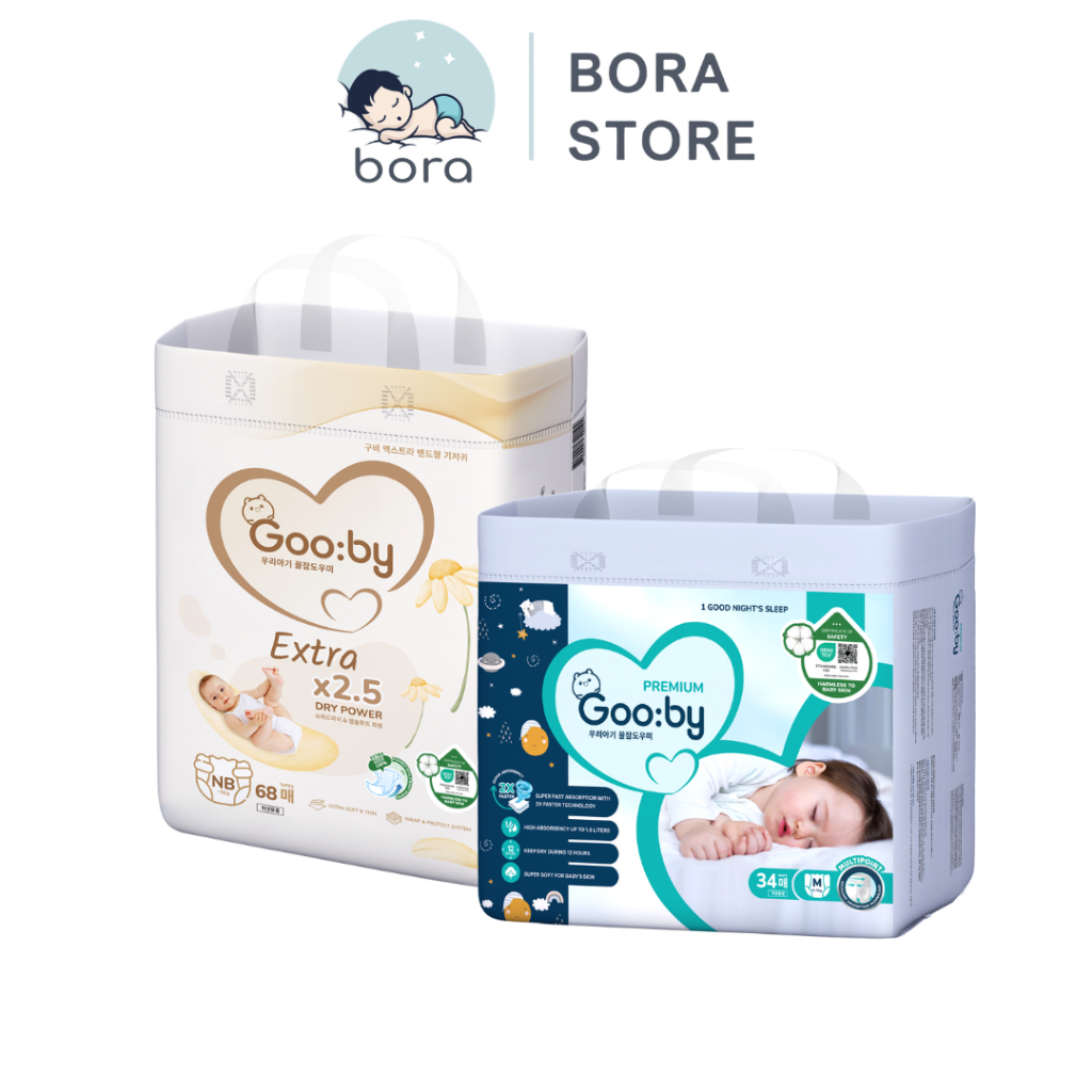 Bỉm Gooby quần/tã dán siêu mỏng mềm, khô thoáng và thấm hút tốt cho bé