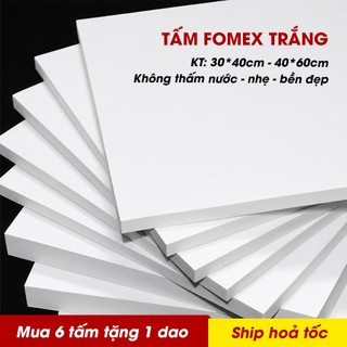 [Mua 6 tặng 1 Dao] Bìa Fomex 30*40cm, 40*60cm (3mm, 5mm, 8mm) Cắt ghép mô hình, làm đồ handmade - Lỗi 1 đổi 1