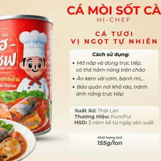 Combo 10-20 lon cá mòi sốt cà Hi Chef 155g. Ăn liền tiện lợi, đậm đà, dễ dùng - Pi Hàng Thái