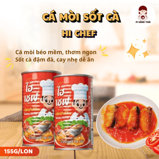 Cá mòi sốt cà Hi Chef 155g thơm ngon đậm đà, ăn liền tiện lợi. Nhập khẩu Thái Lan - Pi Hàng Thái