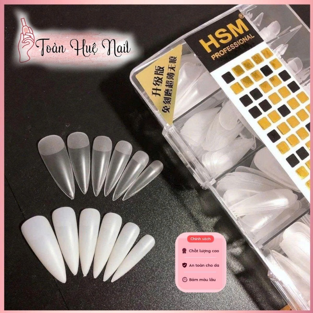 Móng Úp HSM Nhọn, Bầu, Thang, Vuông - Móng Dán Nail Art Tiện Lợi