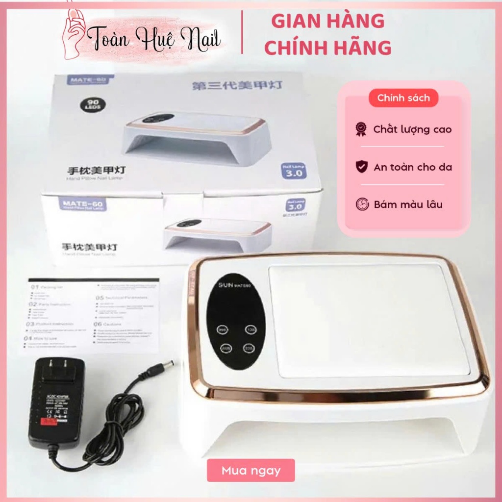 MÁY HƠ GEL T10 SUN MATE 60 – 90 BÓNG LED | KHOANG MÁY RỘNG, CÓ ĐỆM KÊ TAY, THIẾT BỊ LÀM NAIL CAO CẤP