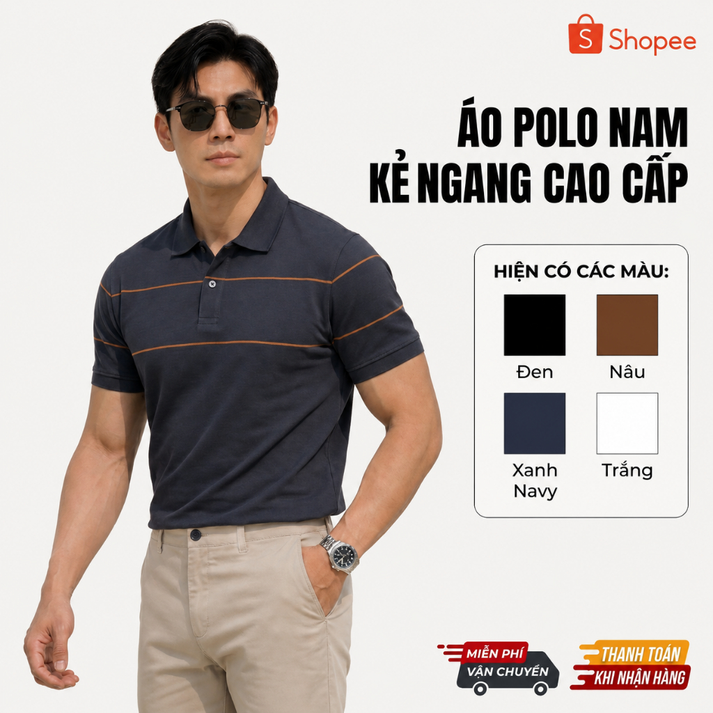 Áo Polo H1 Nam Cổ Sơ Mi AZ FASHION Cao Cấp Áo Thun Nam  CVC Diamond Co Giãn Phối Lé Ngực Sang Trọng