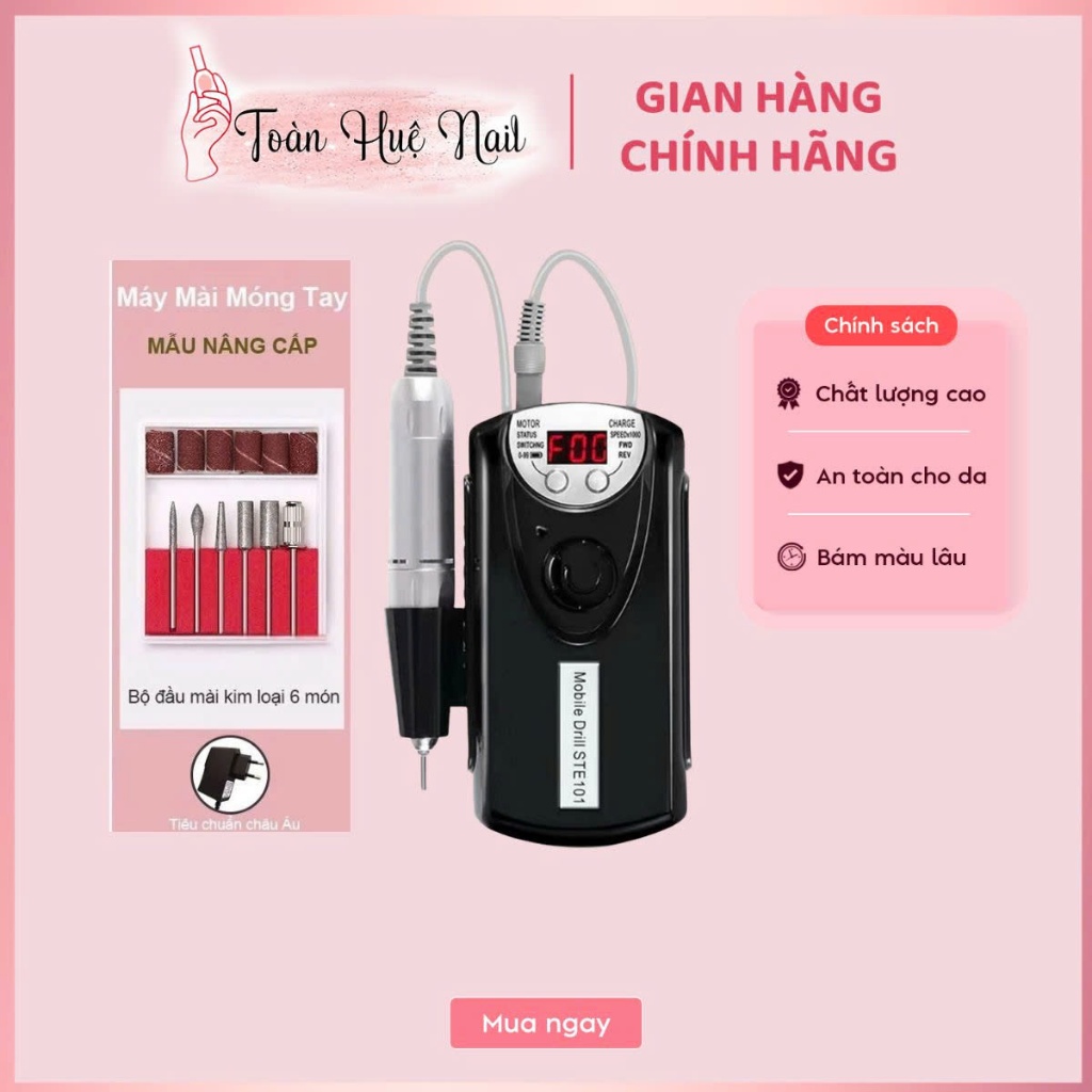 Máy mài móng tích điện cao cấp-siêu bền-Tặng Kèm Bộ Đầu Mài, Mobile Drill 101