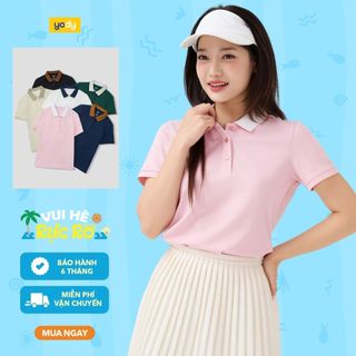 Áo Polo Nữ YODY vải Mắt Chim Cổ Phối Bo Co Giãn Thông Thoáng WCPO26A052