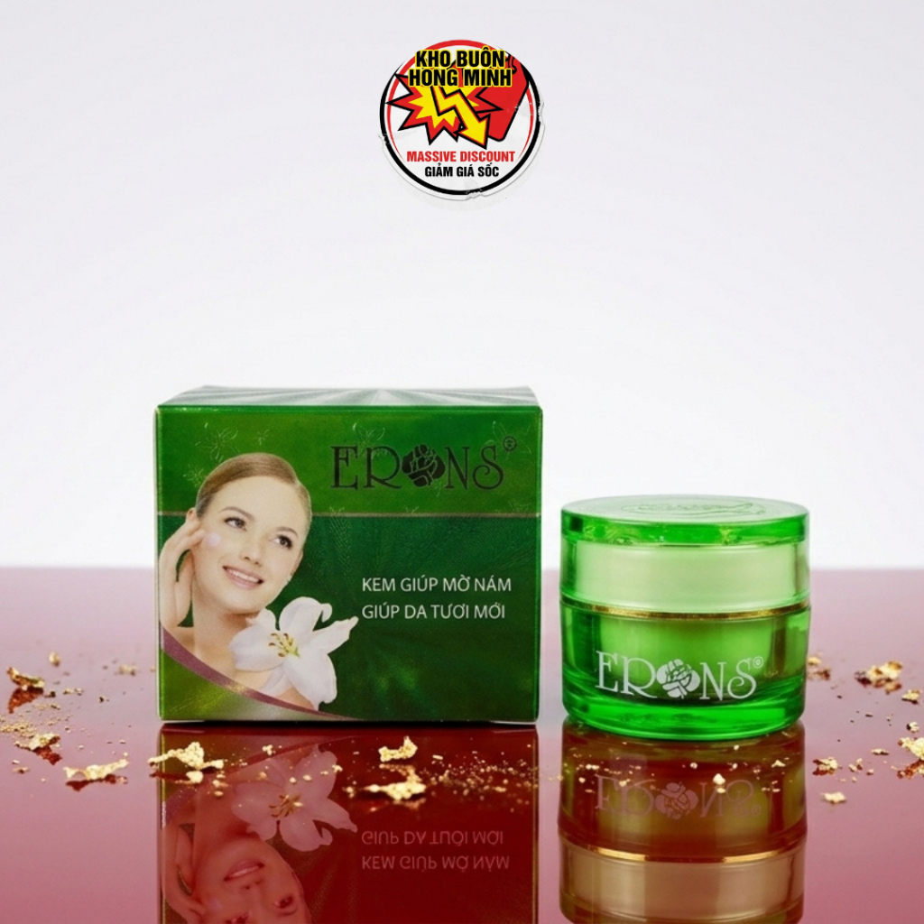 Kem Nám Tàn Nhang Trắng Da Mờ Sạm Giúp Da Sáng Khỏe ERons 6.8g [Xanh Lá]