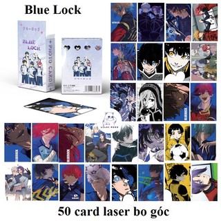 [hàng sẵn] Hộp thẻ card laser 50 tấm Blue Lock | Photo card lomo lomocard bo góc Isagi Nagi Bachira xịn đáng