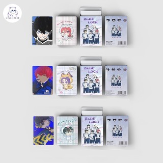 [hàng sẵn] Hộp thẻ card laser 50 tấm Blue Lock | Photo card lomo lomocard bo góc Isagi Nagi Bachira xịn đáng