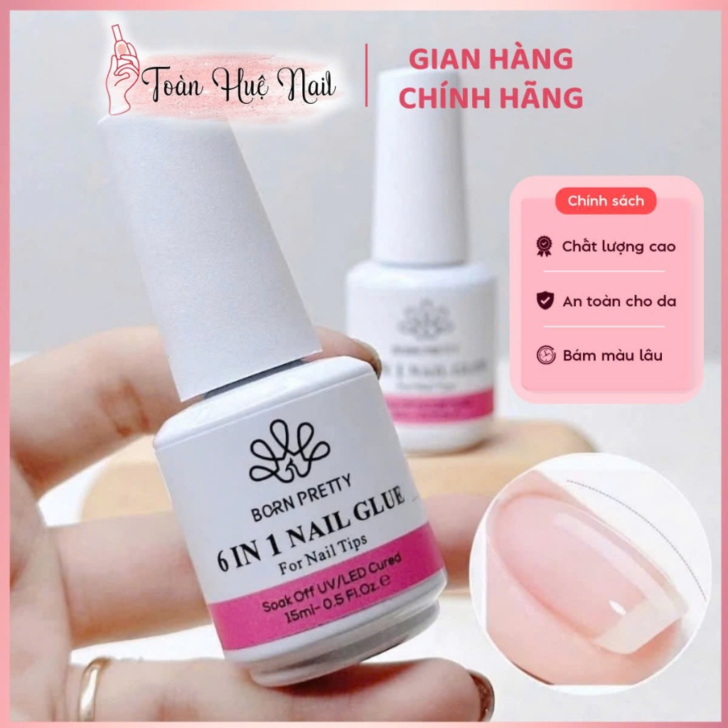 Glue Gel 6in1 Đa Năng – Keo Gel Siêu Bám, Đính Đá – Dán Tips – Base – Top – Điêu Khắc, Khô Nhanh UV/LED, Bền Chuẩn Salon