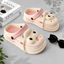Dép Sục Nữ Bánh Mì Bít Mũi Có Lỗ Thoáng Khí Tặng Kèm Sticker Đế Đúc Nguyên Khối Siêu Êm SR3