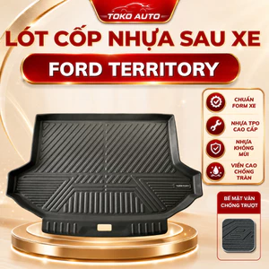 LÓT CỐP dành cho xe Ford Territory 2022- HIỆN NAY Thiết Kế Nhựa Dẻo Cao Cấp đàn hồi chống nước hiệu quả, không mùi