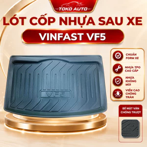 LÓT CỐP nhựa dẻo xe Vinfast VF5/Herio Green, lót cốp nhựa ô tô dẻo đàn hồi, chống nước vừa khít xe