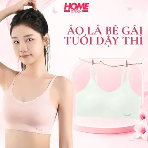 Áo lá nữ học sinh chất su không đường may mềm mịn, Áo lót bé gái đệm mút mỏng thoáng mát B7133