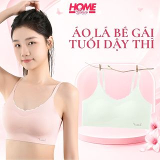Áo lá nữ học sinh chất su không đường may mềm mịn, Áo lót bé gái đệm mút mỏng thoáng mát B7133