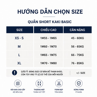 Quần Short Nam Kaki Cao Cấp, Quần Đùi Nam Co Giãn, Form Đẹp, Vải Mềm Mịn, Chất Dày Dặn, 8 Màu Dễ Phối Đồ