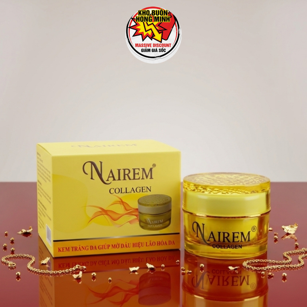Kem Dưỡng Da Nairem Collagen Ngừa Lão Hóa Thu Nhỏ Lỗ Chân Lông 6g [Vàng]