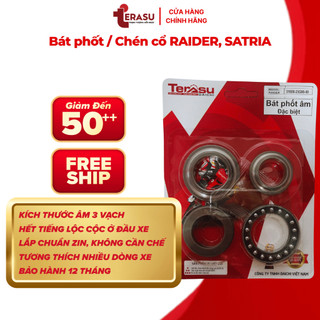 Bát Phốt Raider, Chén Cổ Suzuki Satria F150 - Raider Thường, Bi Cổ Lái Thép Cứng, Lắp Vừa Zin Chính Hãng Terasu