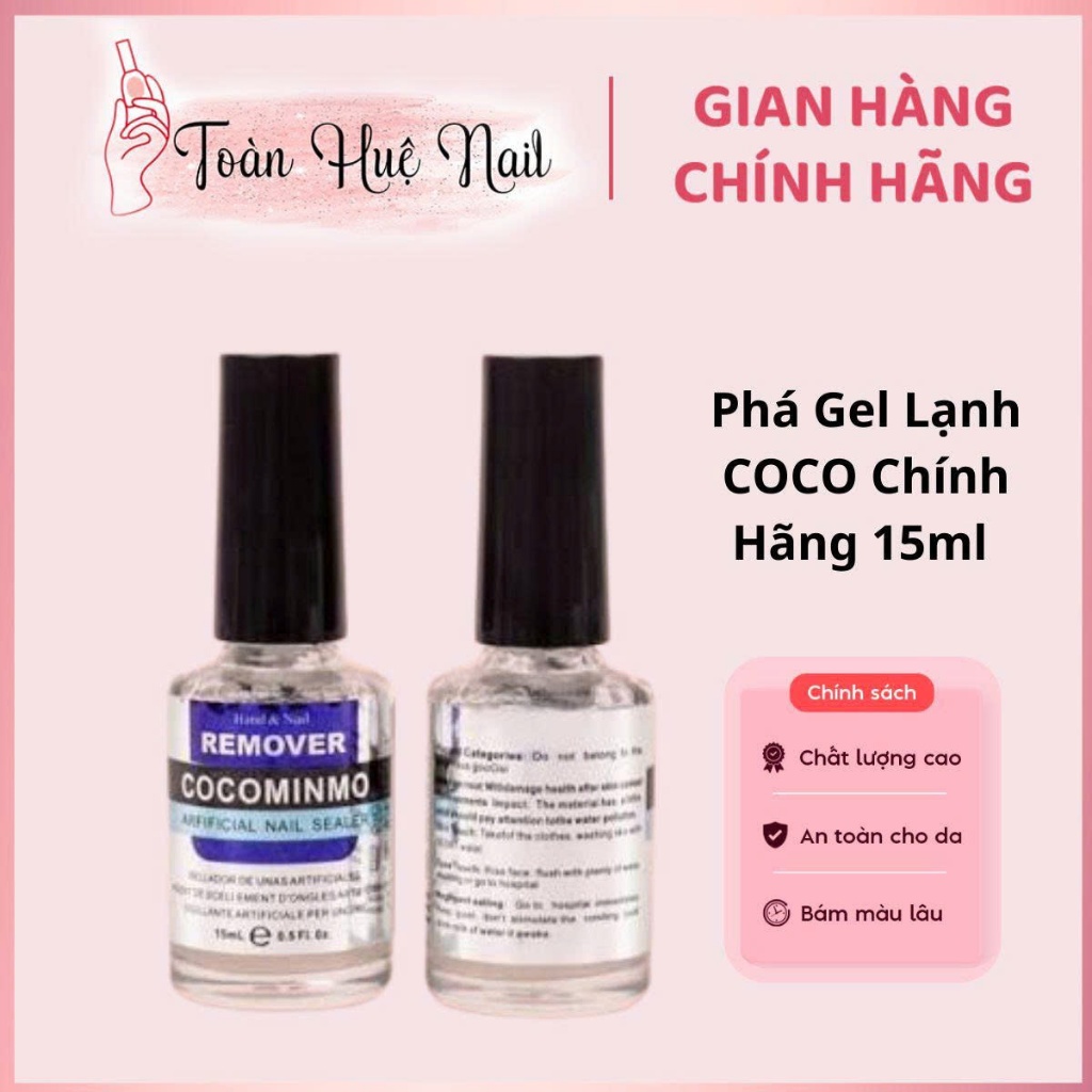 Phá Gel Lạnh COCO Chính Hãng 15ml – Nước Phá Sơn Gel Nhanh, Không Hại Móng, Loại Bỏ Gel Hiệu Quả