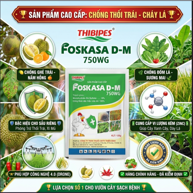FOSKASA D-M 750WG – GIẢI PHÁP PHÒNG TRỪ NẤM BỆNH & BỔ SUNG VI LƯỢNG CAO CẤP