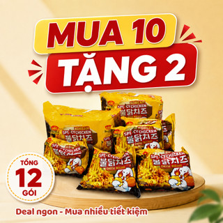 [Combo 10 gói tặng 2] Mì trộn phô mai ABC vị gà cay phô mai Hàn Quốc 80g ngon bùng vị - Pi Hàng Thái