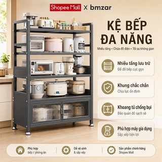 BMZAR Kệ Tủ bếp đa năng 100% Thép cacbon cao cấp Kệ để đồ Có bánh xe Kệ nhà bếp chống bụi