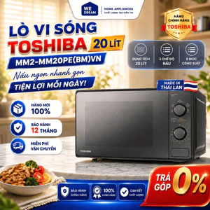 Lò Vi Sóng Toshiba 20 Lít MM20PE(BM) | Vận Hành Bền Bỉ Tiện Lợi | Hàng Chính Hãng