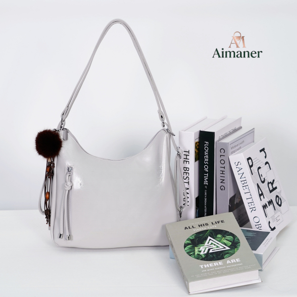 [KHÔNG TẶNG CHARM] Túi Xách Tote Nữ AIMANE 6604 Da PU Mềm Bóng - Phong Cách Thời Trang Hàn Quốc Đa Năng