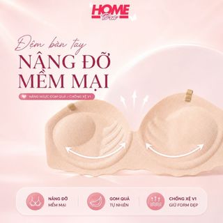 Áo ngực nữ su trơn mút bàn tay cao cấp - Ao lót nữ không gọng nâng ngực tạo khe A5277