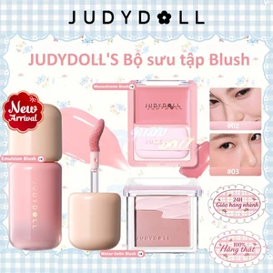 JUDYDOLL Combo Má Hồng Kem & Hồng Đơn & Phấn má hồng dạng lỏng Đa Năng Mịn Lì Căng Bóng