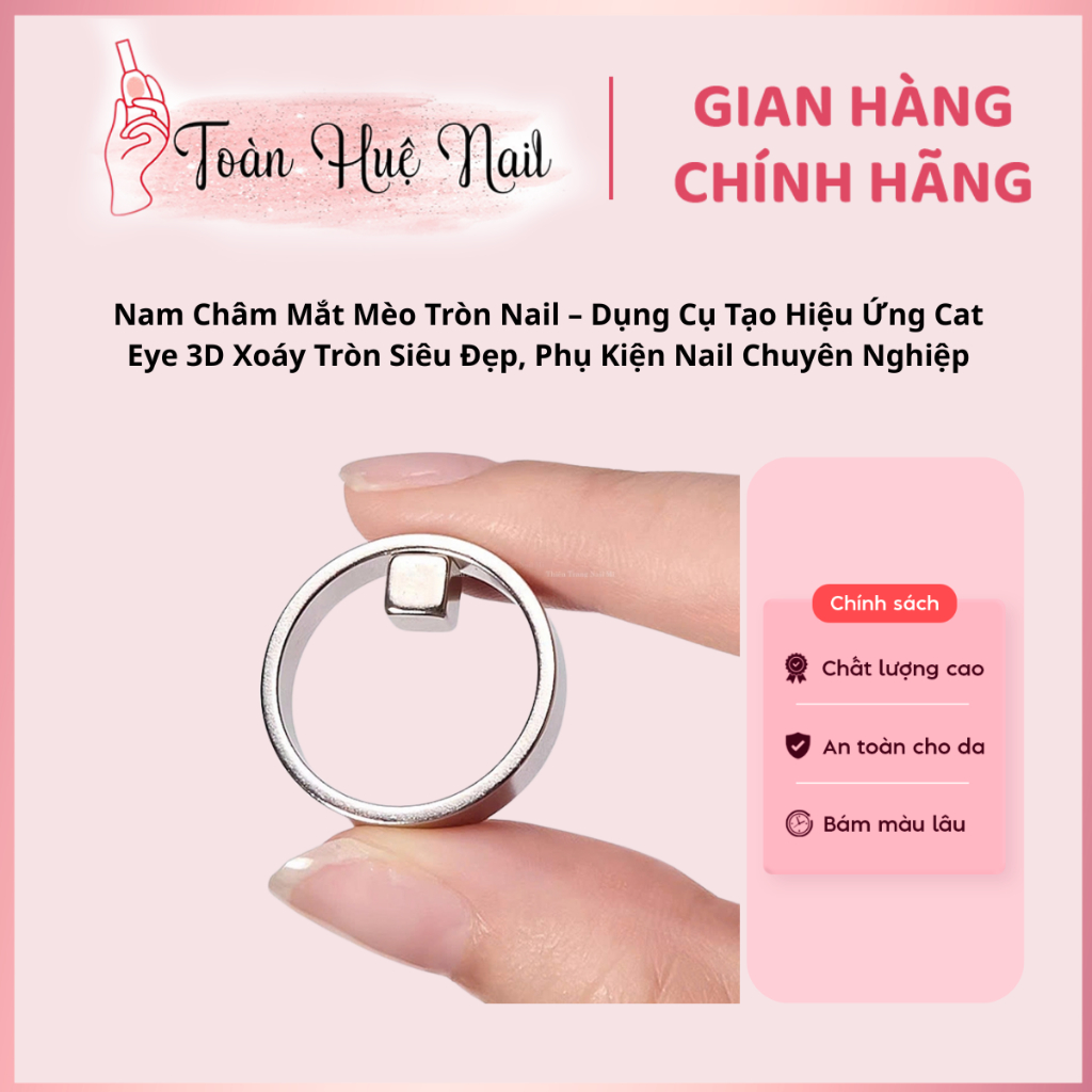 Nam Châm Mắt Mèo Tròn Nail – Dụng Cụ Tạo Hiệu Ứng Cat Eye 3D Xoáy Tròn Siêu Đẹp, Phụ Kiện Nail Chuyên Nghiệp